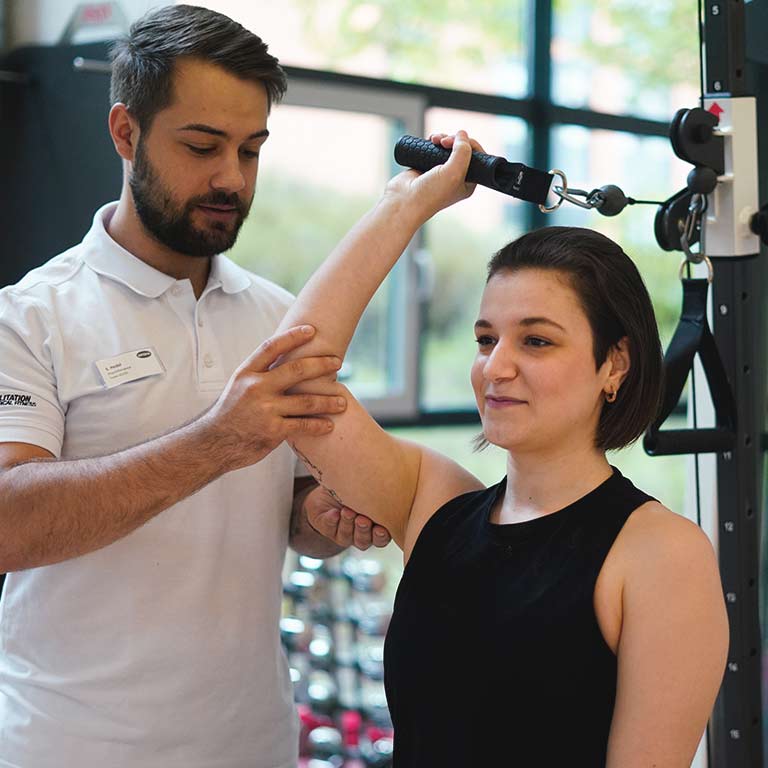 Übung mit Patientin